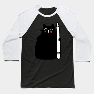 Cat Digital Artist Baseball T-Shirt